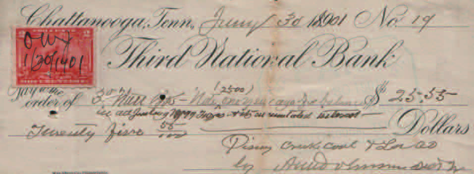 Third National Bank 1-30-1901